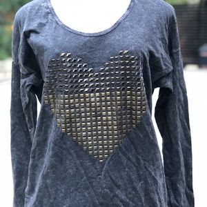 T party studded top laser cutouts size Small
